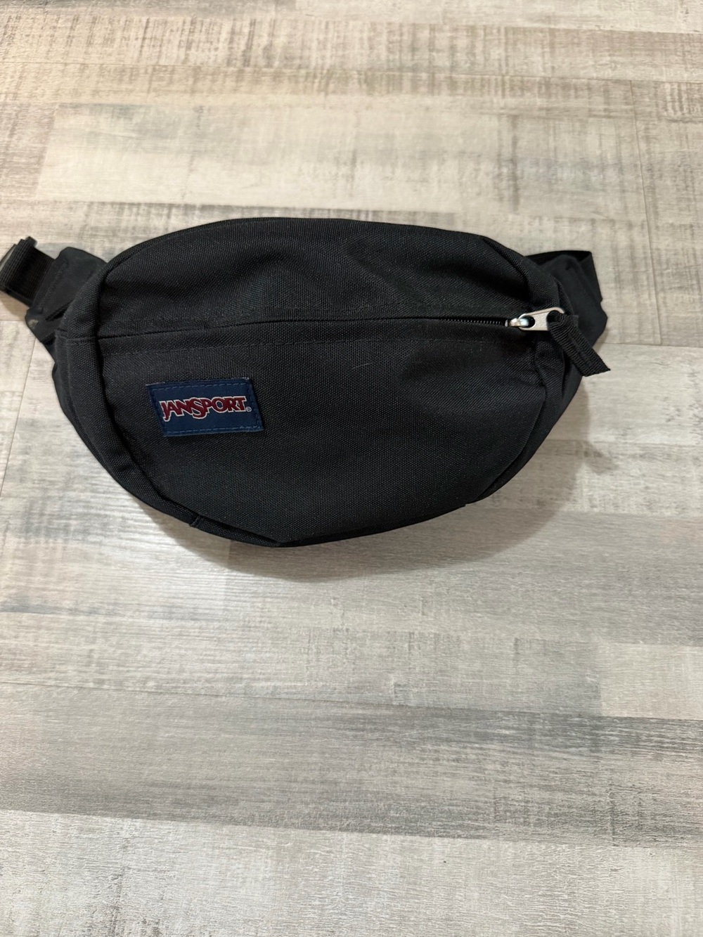 JanSport Black Fanny Pack Waist Bag Adjustable Belt Crossbody Travel Festival